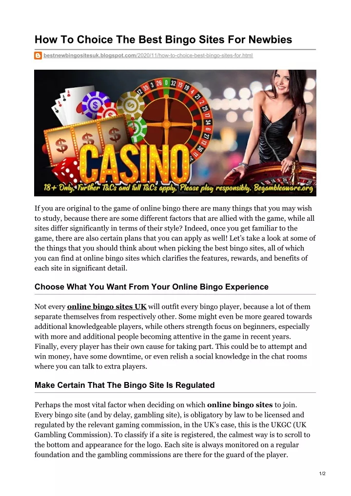 how to choice the best bingo sites for newbies