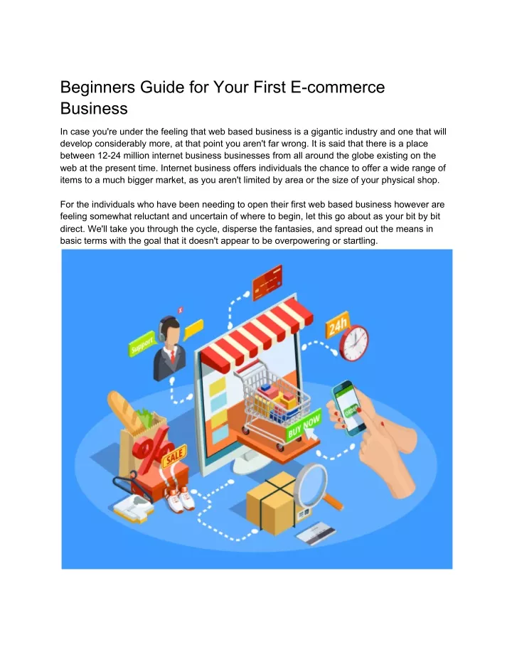 beginners guide for your first e commerce business