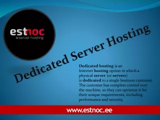 dedicated server hosting