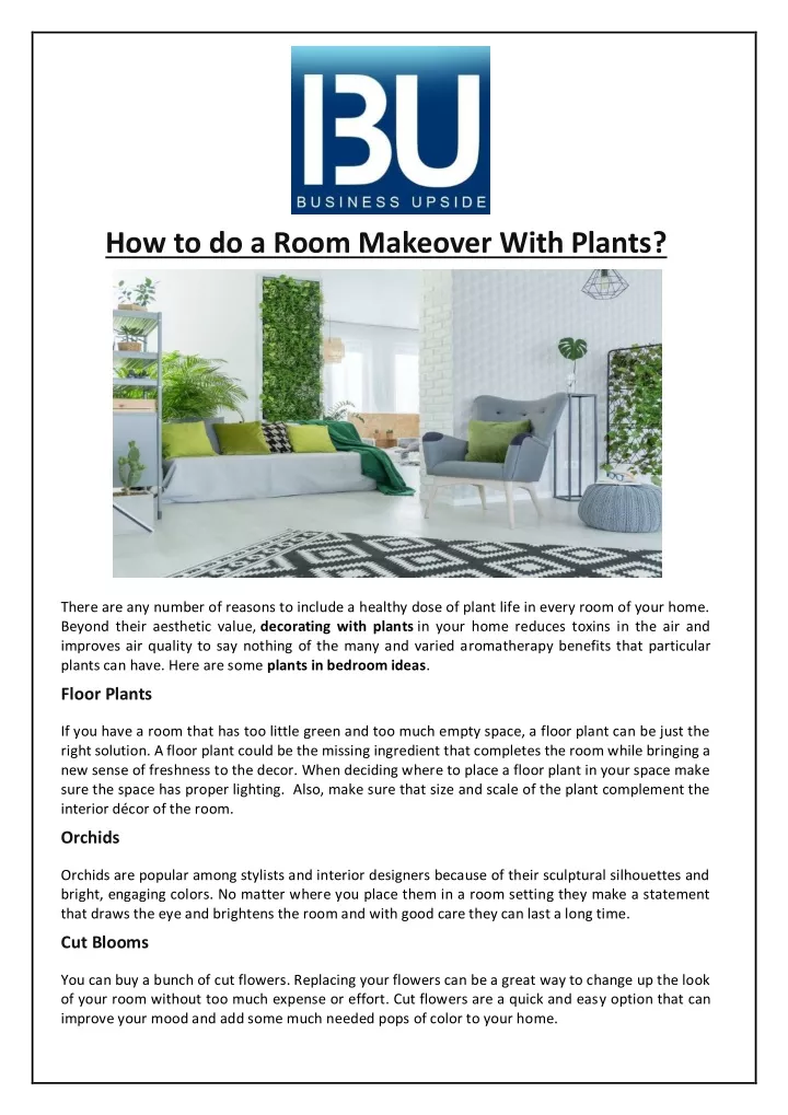 how to do a room makeover with plants