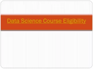 data science course eligibility