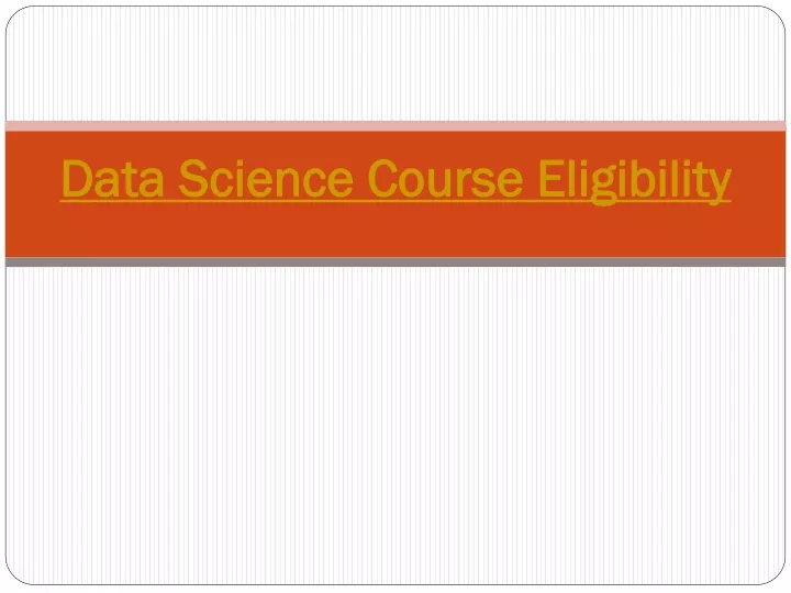 data science course eligibility