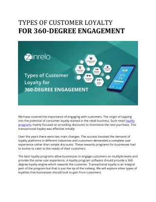 types of customer loyalty for 360 degree