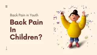 Back pain in Children