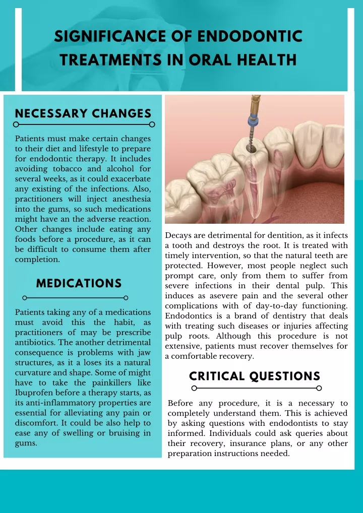 significance of endodontic treatments in oral