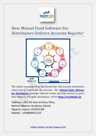 how mutual fund software for distributors