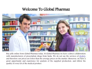 At Global Pharmaz - Your health is our priority