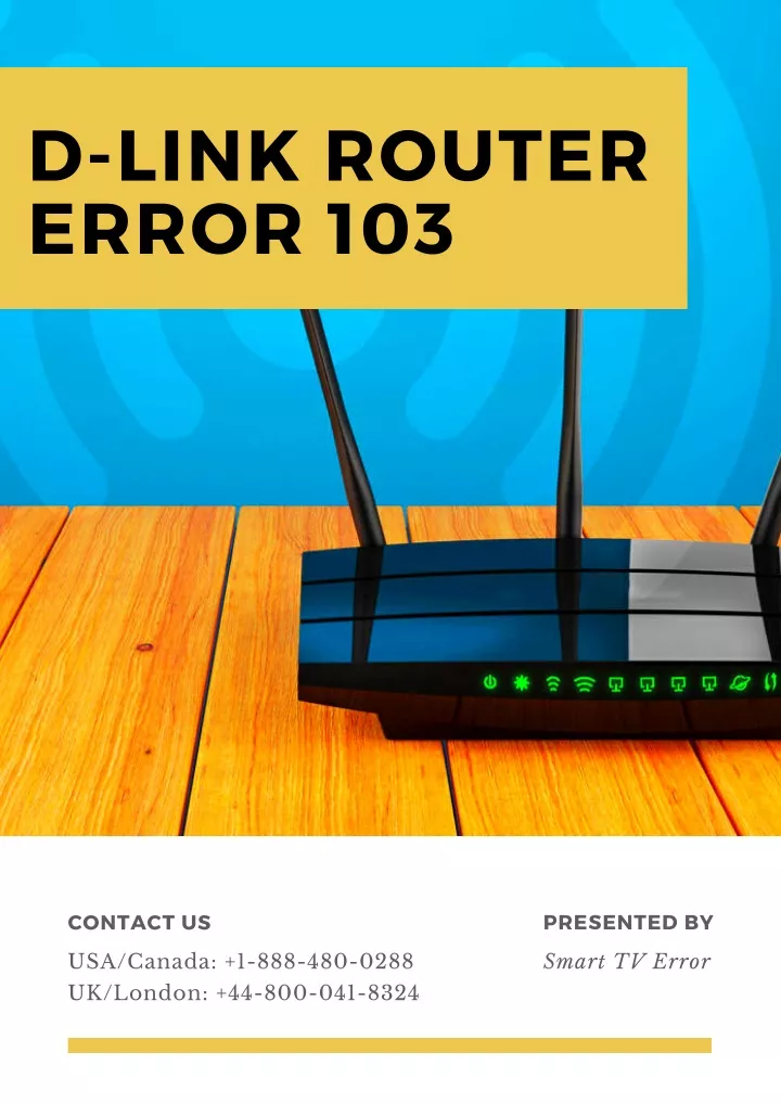 d link router error 103