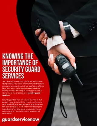 Best Security Guard Solution – GuardServiceNow