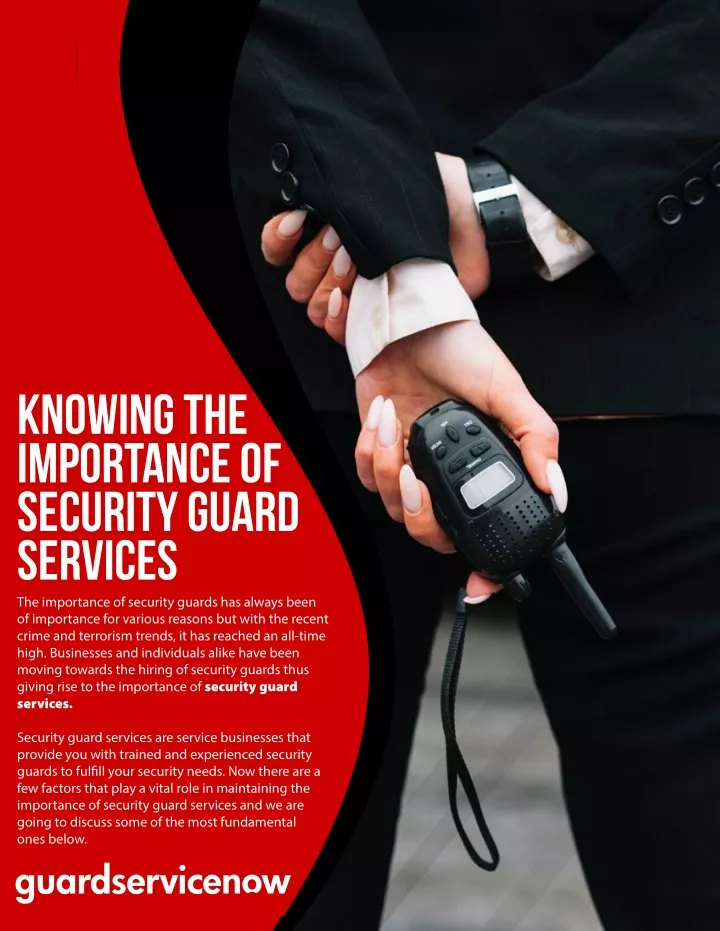 knowing the importance of security guard services