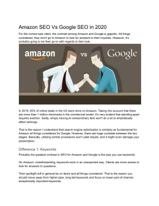 amazon seo vs google seo in 2020