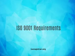 ISO 9001 Requirements