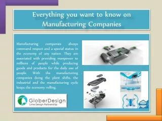 Everything you want to know on Manufacturing Companies
