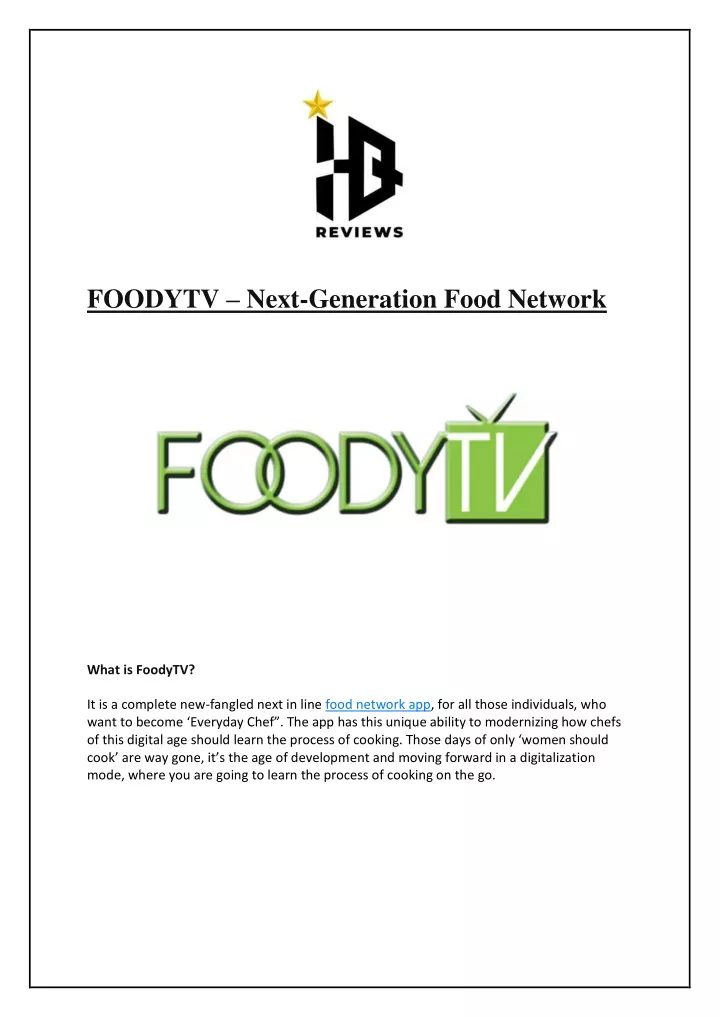 foodytv next generation food network