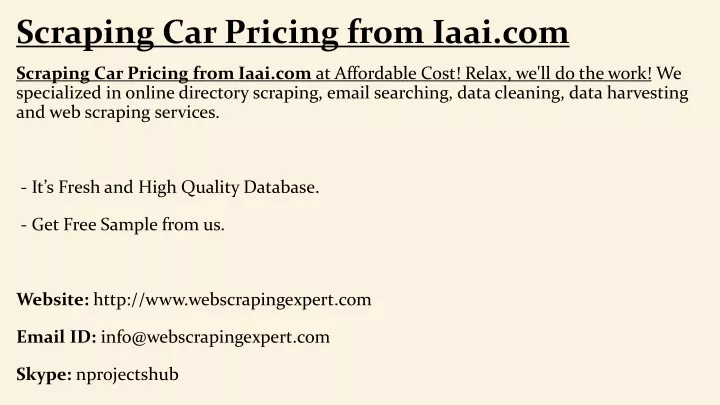scraping car pricing from iaai com
