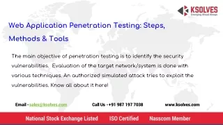 Web Application Penetration Testing: Steps, Methods & Tools