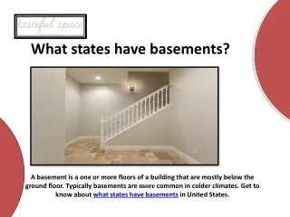 What states have basements