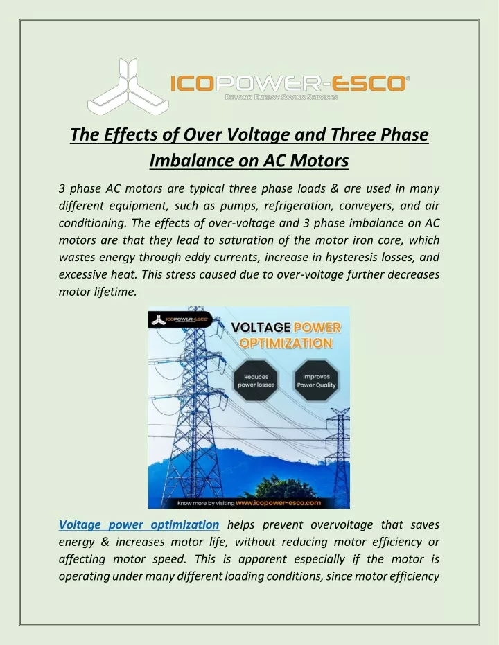 the effects of over voltage and three phase