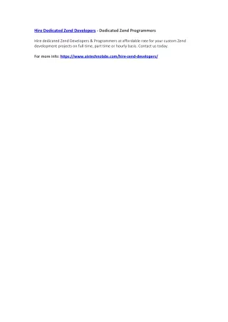 hire dedicated zend developers dedicated zend