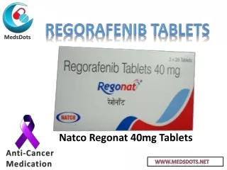 Natco Regonat 40mg Tablets | Indian Regorafenib Wholesale supplier | Generic Stivarga Price