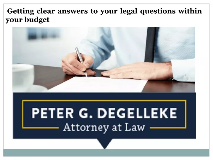 getting clear answers to your legal questions