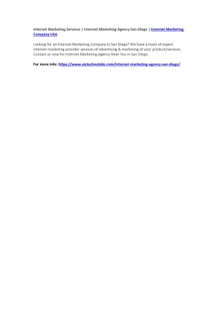 internet marketing services internet marketing