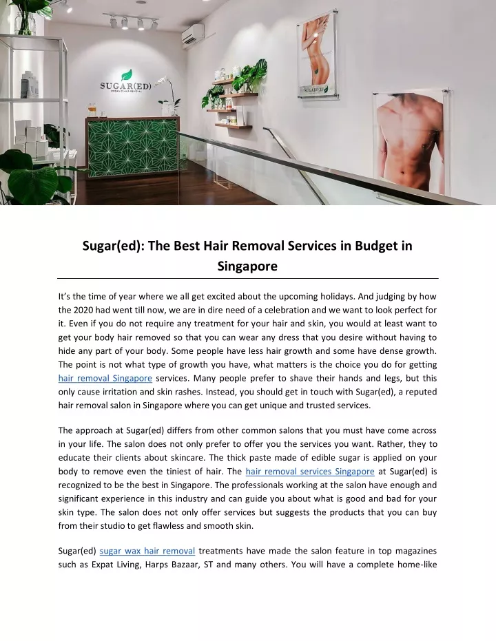 sugar ed the best hair removal services in budget