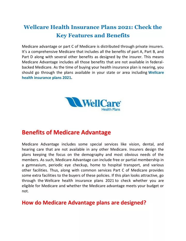 wellcare health insurance plans 2021 check