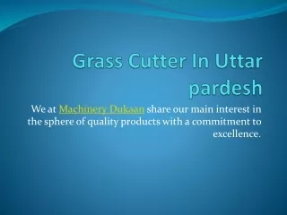 Grass Cutter In Uttar pardesh