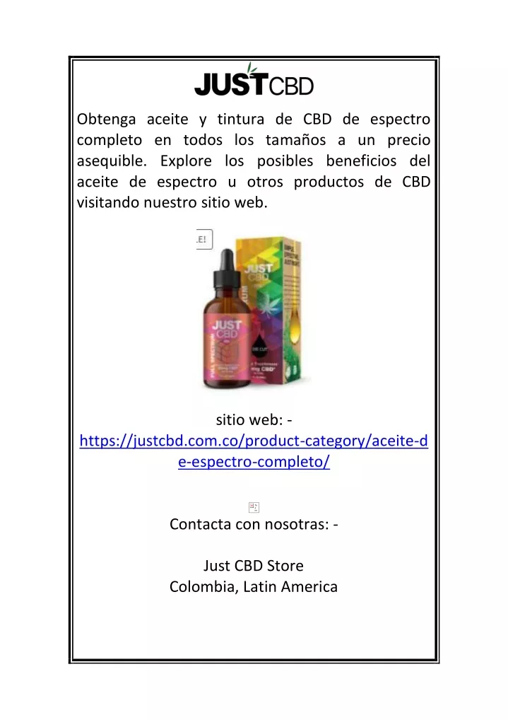 obtenga aceite y tintura de cbd de espectro