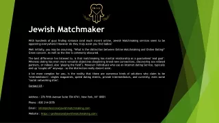 jewish matchmaker