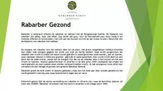 rabarber gezond