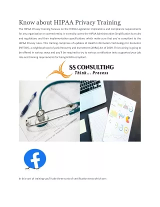 know about hipaa privacy training