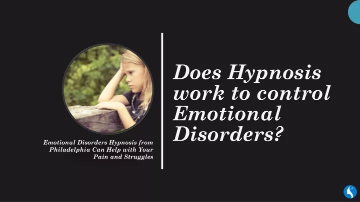does hypnosis work to control emotional disorders