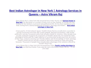 Best Indian Astrologer in New York | Astrology Services in Queens – Astro Vikram Raj