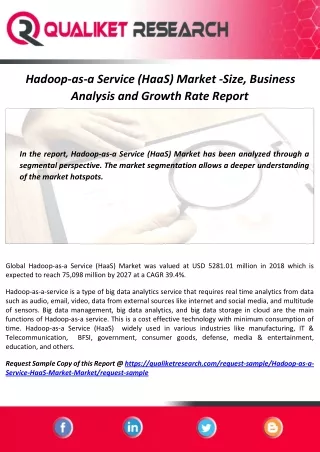 hadoop as a service haas market size business