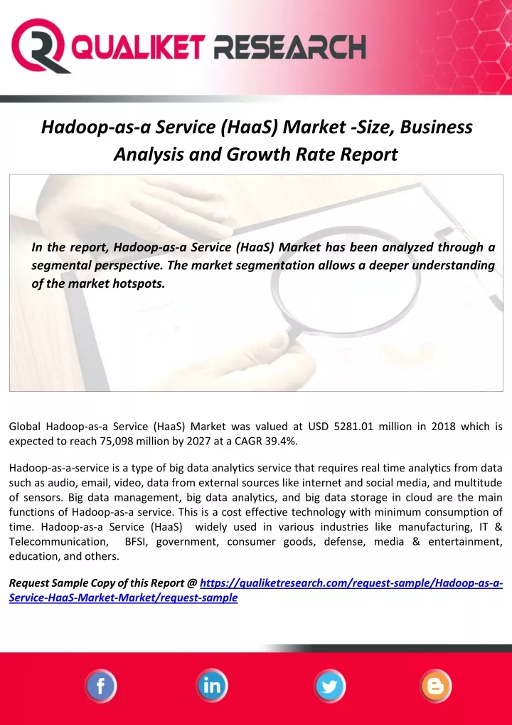 hadoop as a service haas market size business
