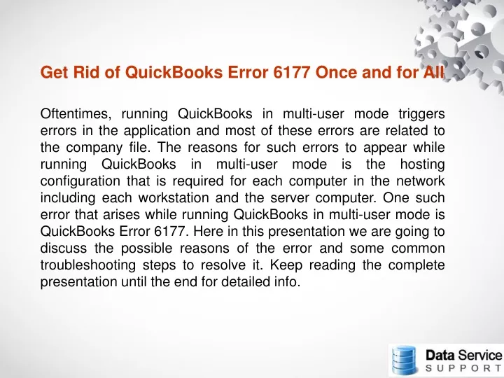get rid of quickbooks error 6177 once and for all