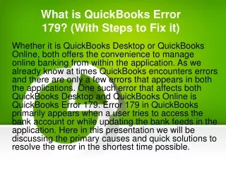 What is QuickBooks Error 179? (With Steps to Fix it)