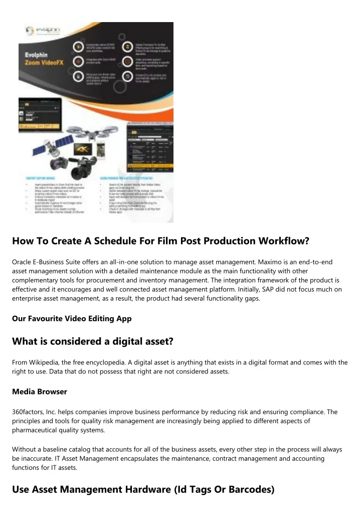 how to create a schedule for film post production