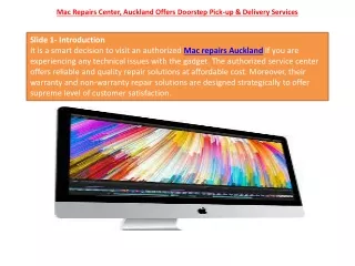 Mac Repairs Center, Auckland Offers Doorstep Pick-up & Delivery Services