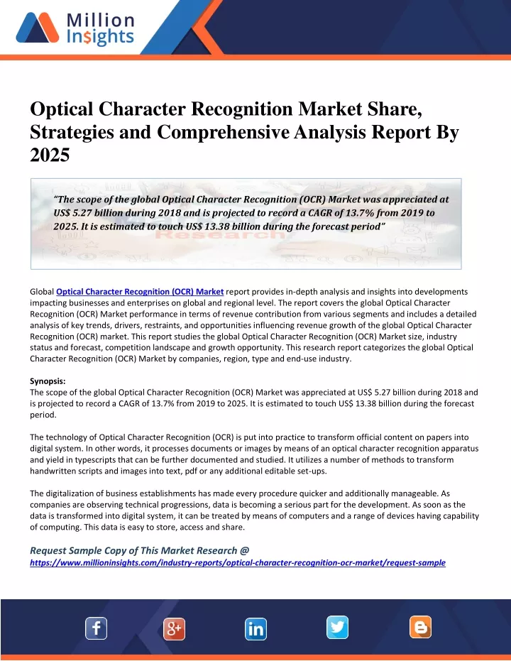 optical character recognition market share