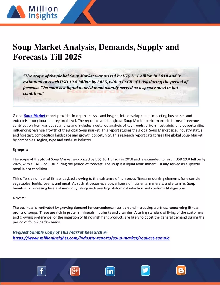 soup market analysis demands supply and forecasts