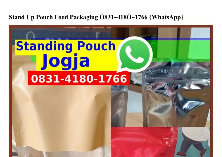 stand up pouch food packaging 831 418 1766