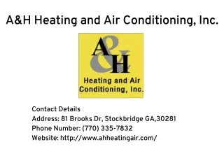 A&H Heating and Air Conditioning, Inc.