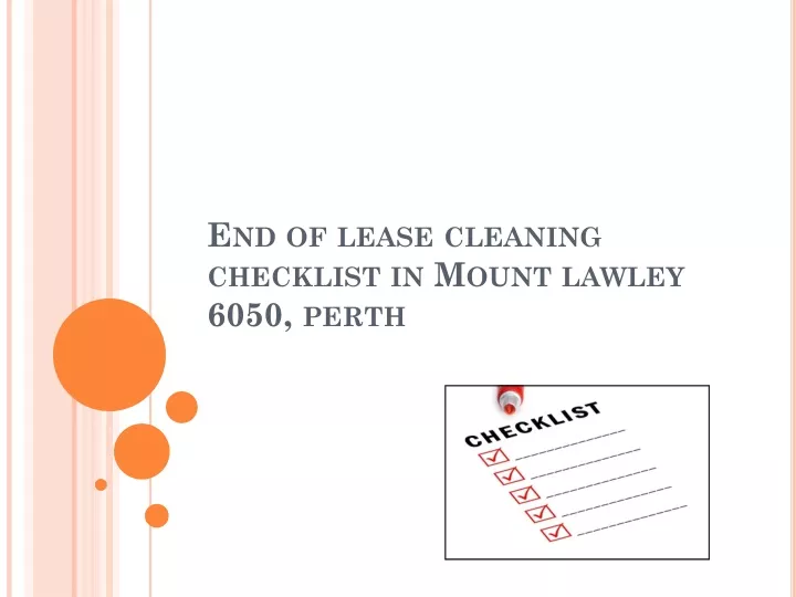 end of lease cleaning checklist in mount lawley 6050 perth