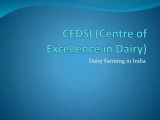 cedsi centre of excellence in dairy
