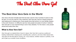 The Best Aloe Vera
