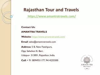 Rajasthan tours and travels