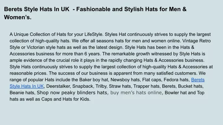 berets style hats in uk fashionable and stylish